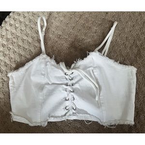 Lace Up Crop Top